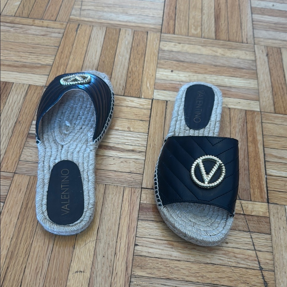 Valentino Black Sandals Elegant Design